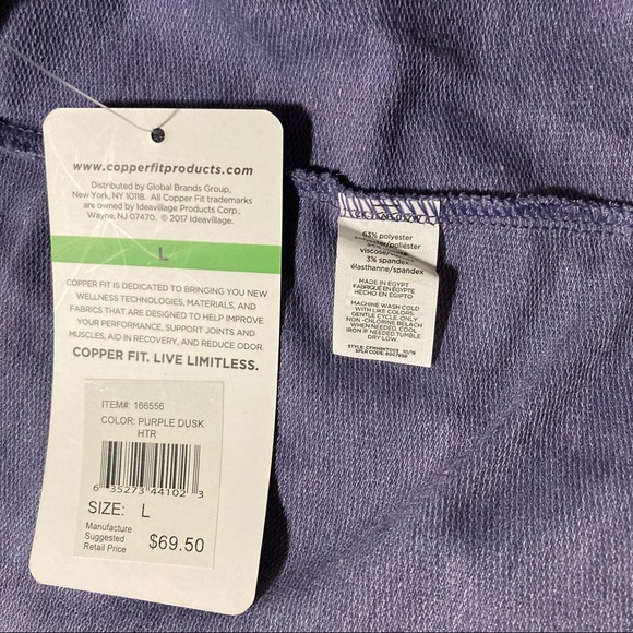 COPPER FIT Wrap Swing Top Purple Lilac NEW  Women's Large - Picture 14 of 16